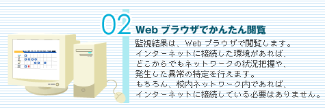 特長2）Webブラウザでかんたん閲覧