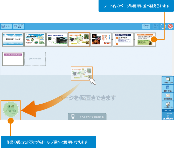 作品の提出を簡単にイメージ図