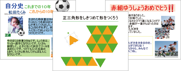 教科指導での活動や発表資料の作成イメージ図