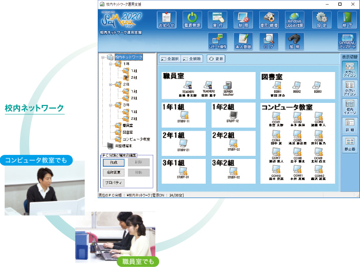 どこでも校内ネットワーク運用支援イメージ図