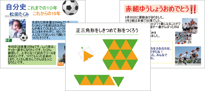 教科指導での活動や発表資料の作成イメージ図