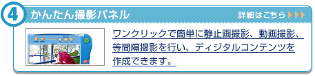 かんたん撮影パネル